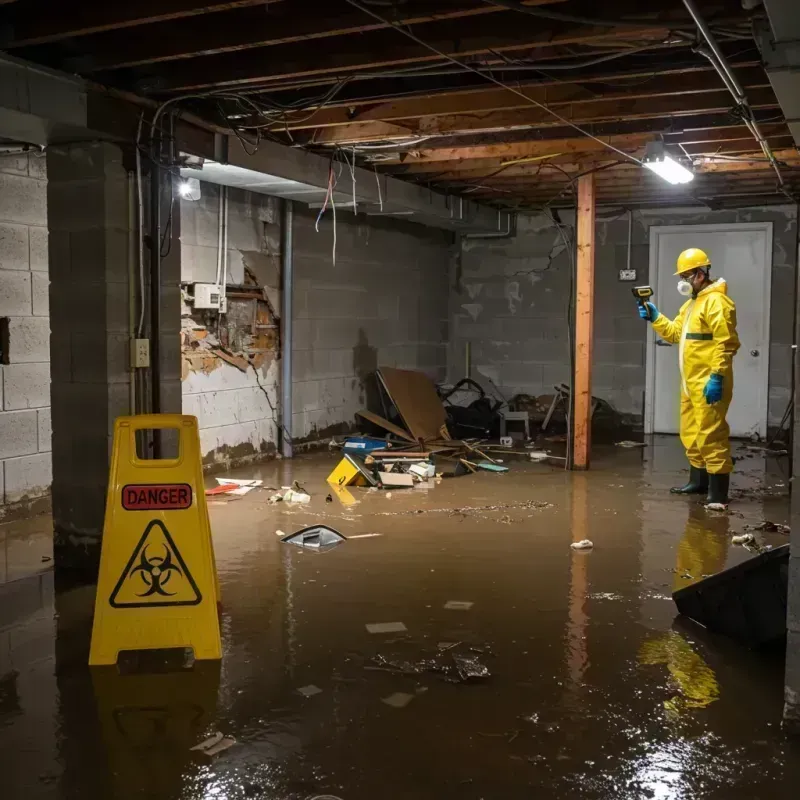 Flooded Basement Electrical Hazard in Shasta County, CA Property