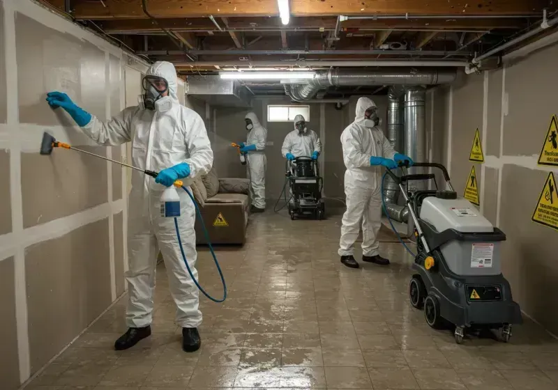 Basement Moisture Removal and Structural Drying process in Shasta County, CA